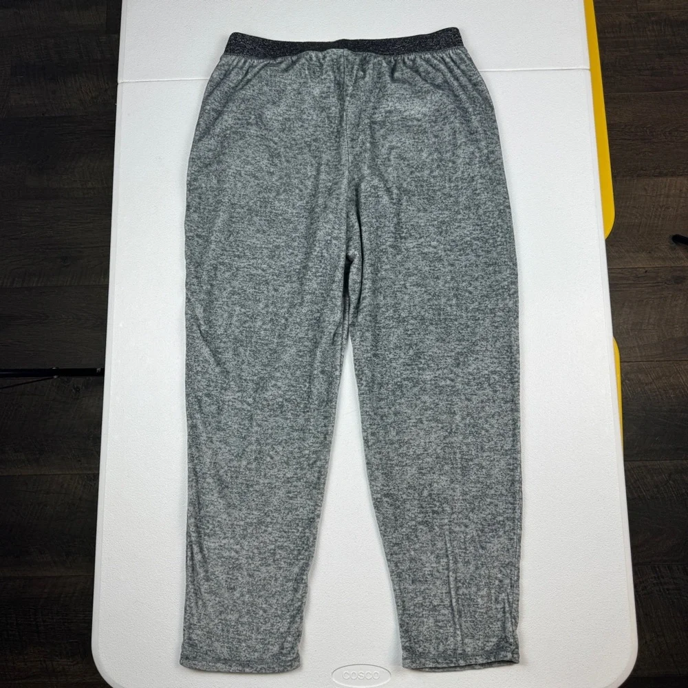 Climate Right Cuddl Duds Joggers Womens M Medium Black‎ Gray Soft Knit